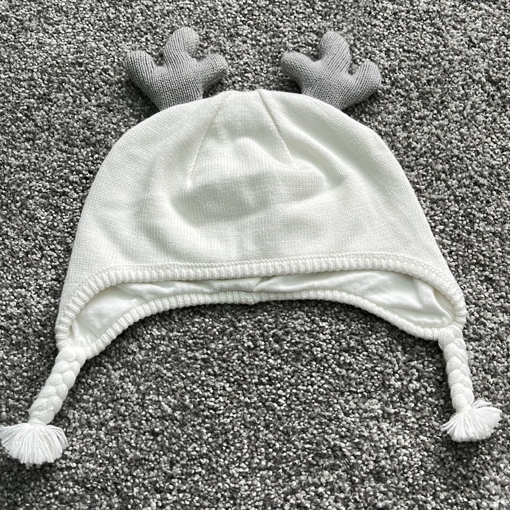 Janie and Jack Baby Moose Reindeer Winter Hat